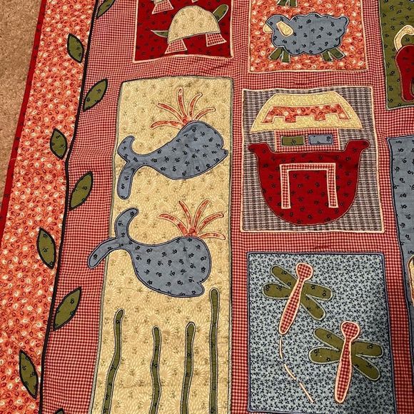 NoJo Crown Crafts Quilt Noah’s Ark Beautifully Done Patchwork Squares - Picture 5 of 11